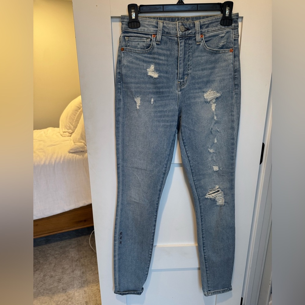 erica Gisele, high-rise skinny jeans